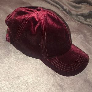 Burgundy Velvet Hat